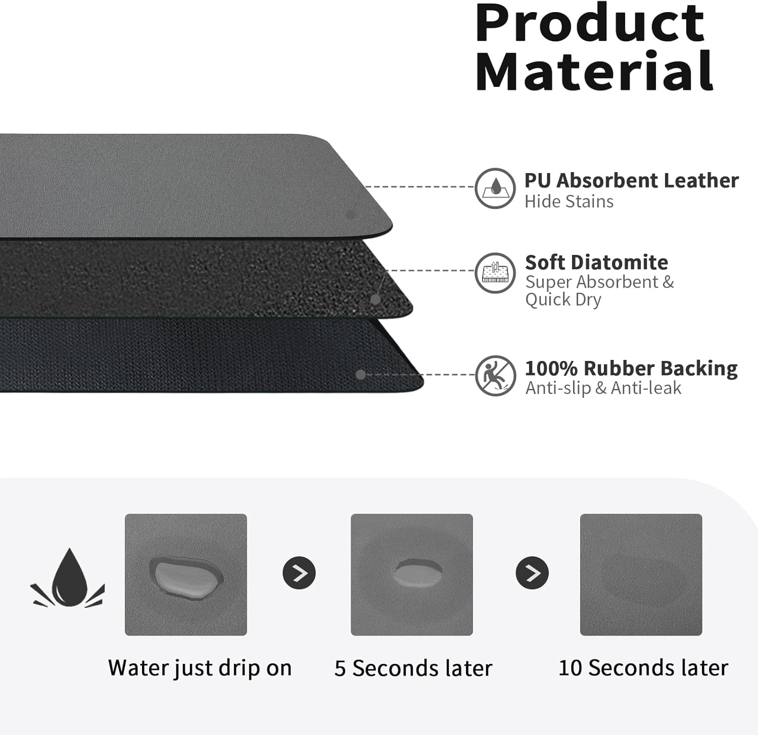 Tappetino per asciugare tazze  - Bar Mat Rubber recensione e prezzo
